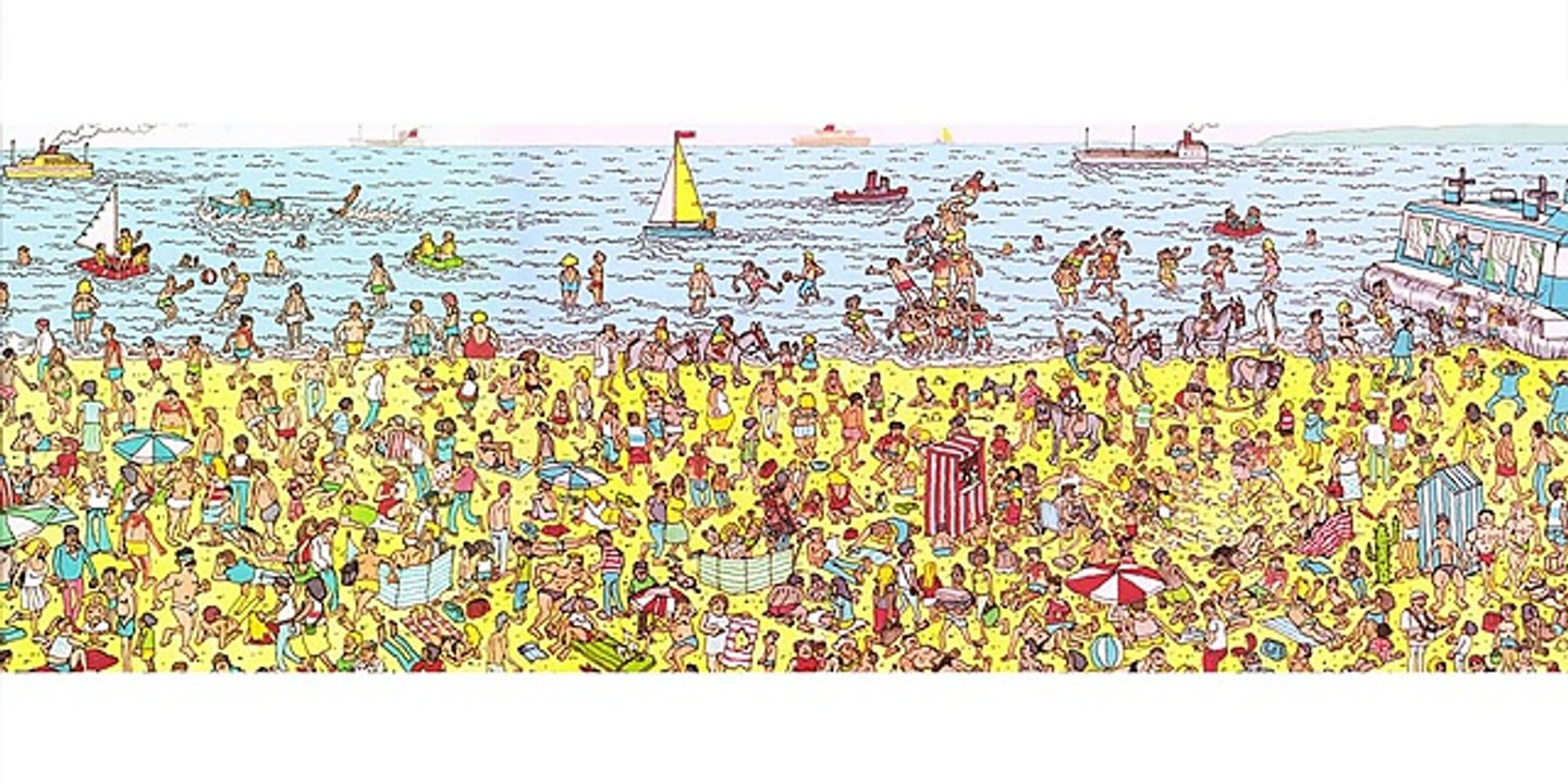 Where is Wally-Find Wally a.k.a Waldo in the beach 360