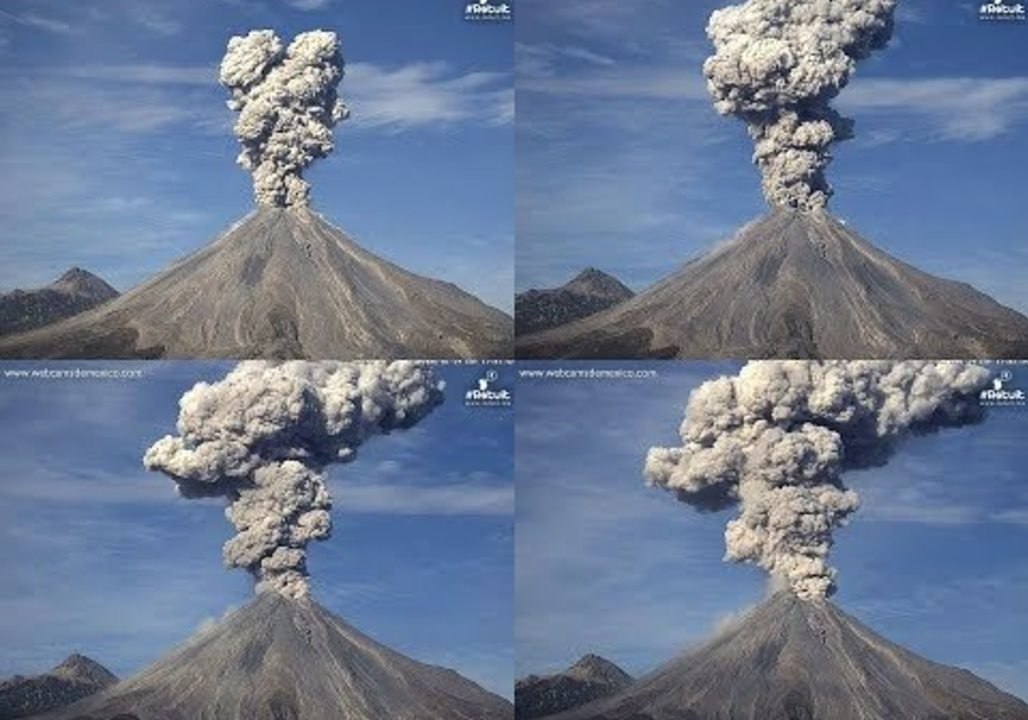 Smoke and Ash Spews From Mexico's Colima Volcano