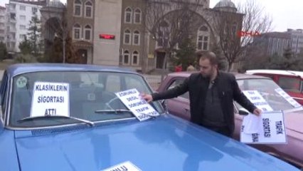 Aksaray - Klasik Model Araç Sahiplerinden Zorlu Trafik Sigortası Fiyatı Protestosu