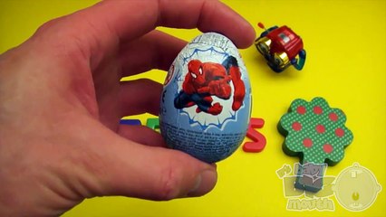 Spider-Man Surprise Egg Learn-A-Word! Spelling Outdoor Words! Lesson 9
