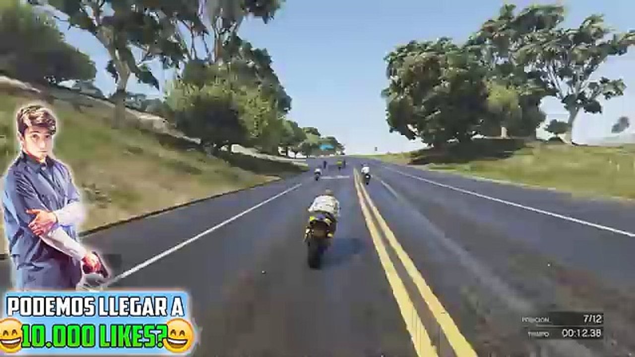 INCREIBLE!! ANDO POR LA VALLA!!! - Gameplay GTA 5 Online Funny Moments (Carrera GTA V PS4)