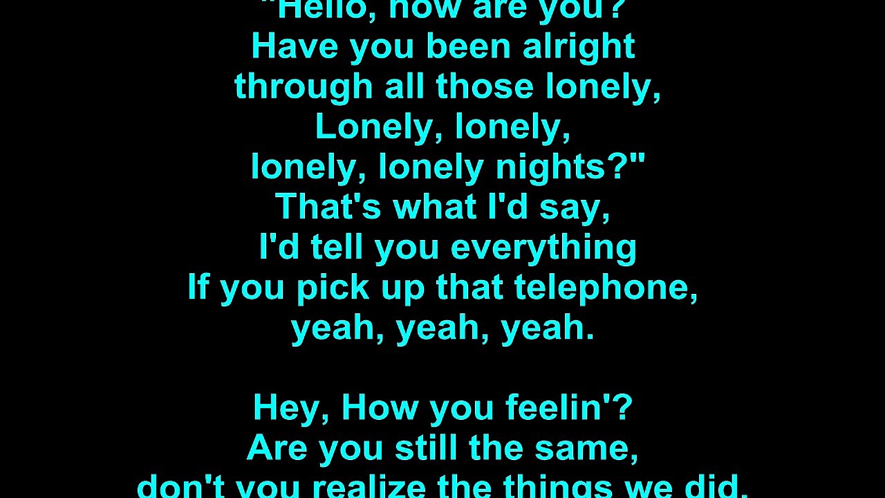 Electric Light Orchestra – Telephone Line Lyrics