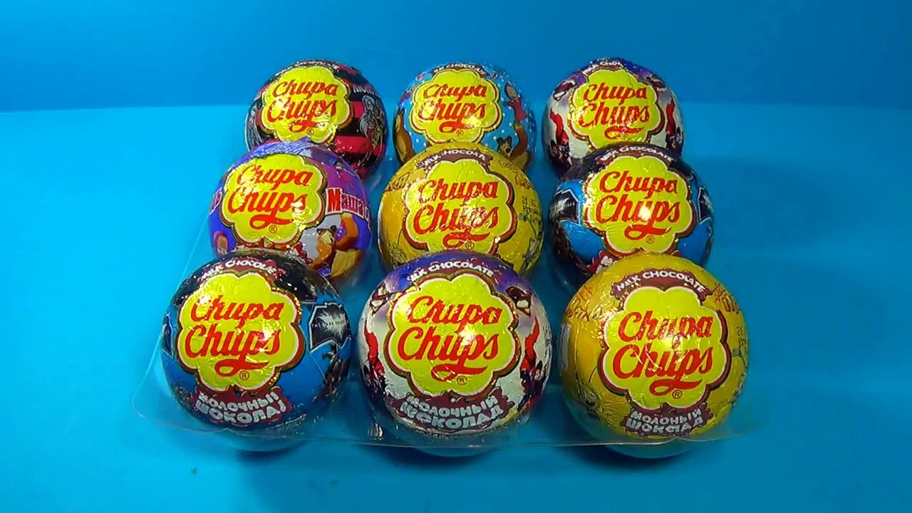 BATMAN SUPERMAN Maya the Bee MONSTER HIGH Masha and The Bear 9 Chupa Chups surprise eggs F