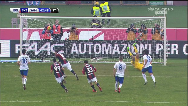 3-2 Mattia Destro Penalty Goal Italy Serie A - 31.01.2016, Bologna FC 3-2 Sampdoria