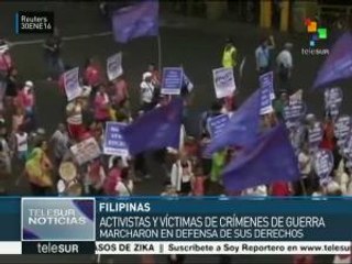 Protestan en Filipinas por crímenes de guerra perpetrados desde Japón