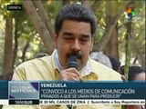 Convoca Maduro a medios privados para difundir valores en Venezuela