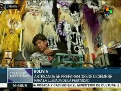 Bolivia: artesanos ultiman detalles rumbo al Carnaval de Oruro