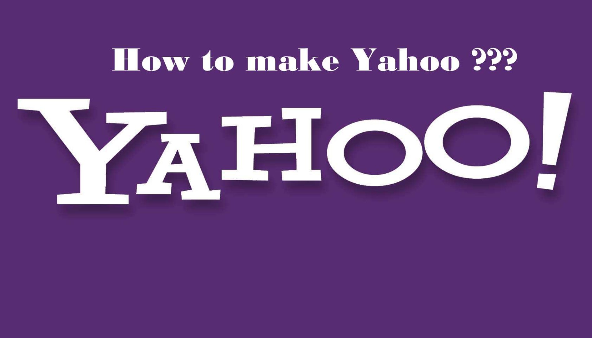 How to make Yahoo account ???