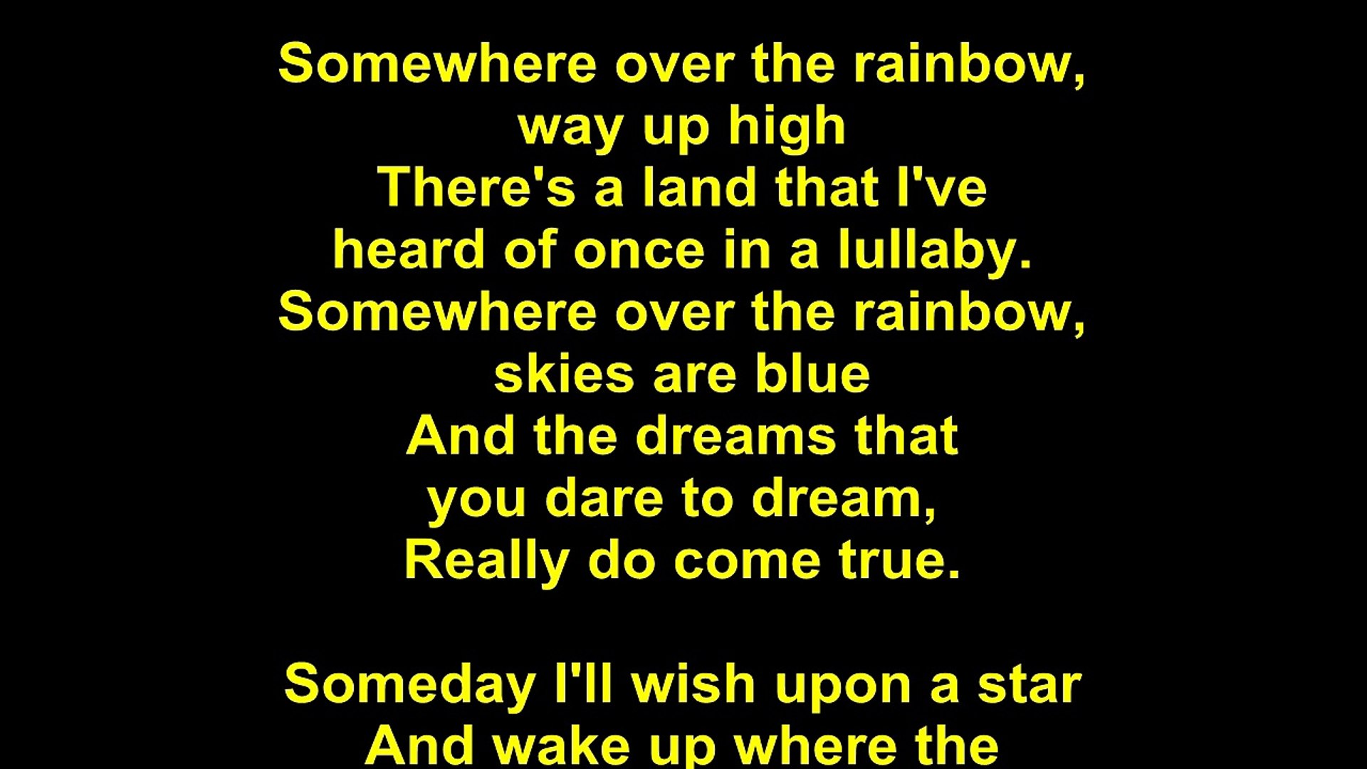 Ella Fitzgerald Over The Rainbow Lyrics Video Dailymotion