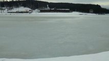 Topuk Yaylası Göletinin Yüzeyi Buz Tuttu
