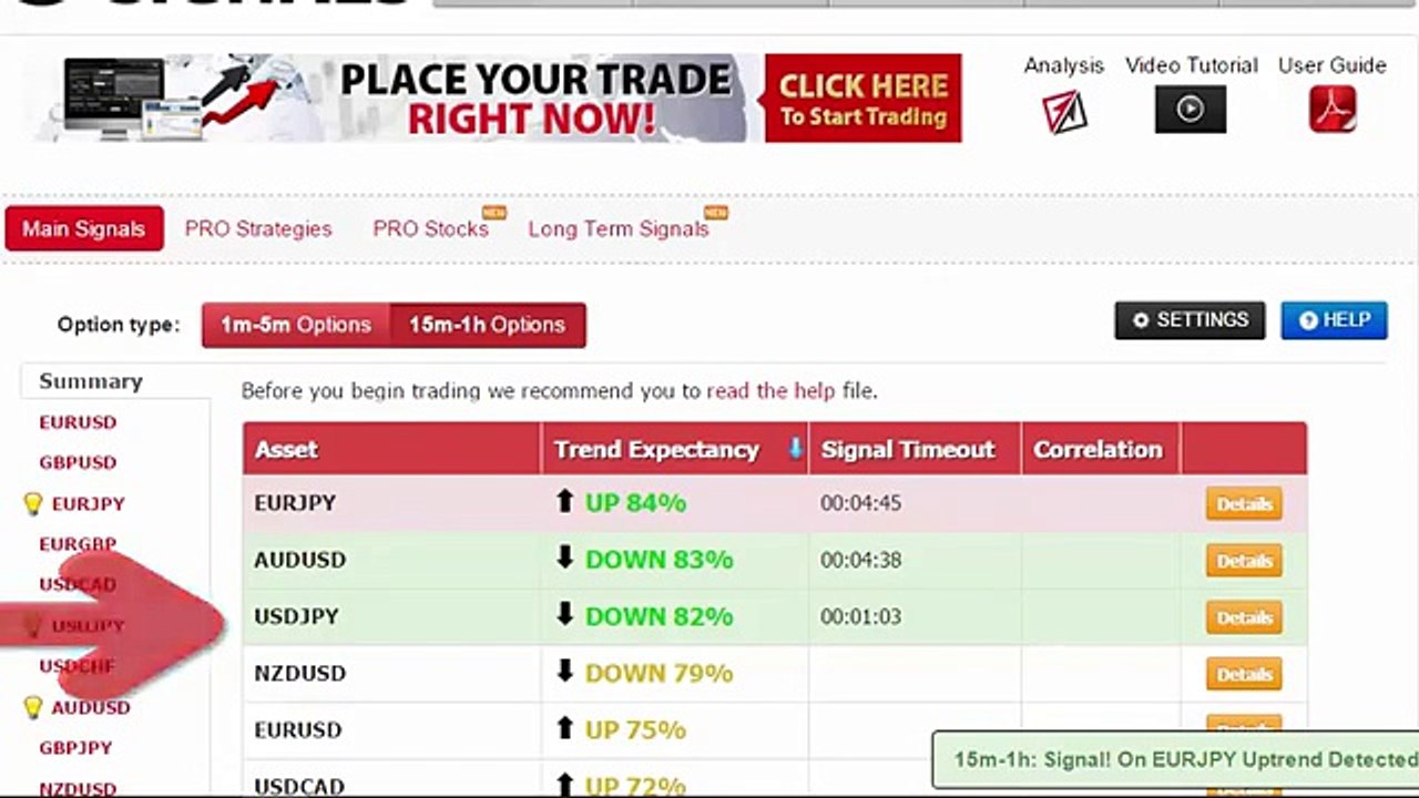 Auto Binary Signals (Main ABS) Video 3 Live Trading - January 13th 2016