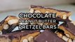 Chocolate peanut butter pretzel bars recipe