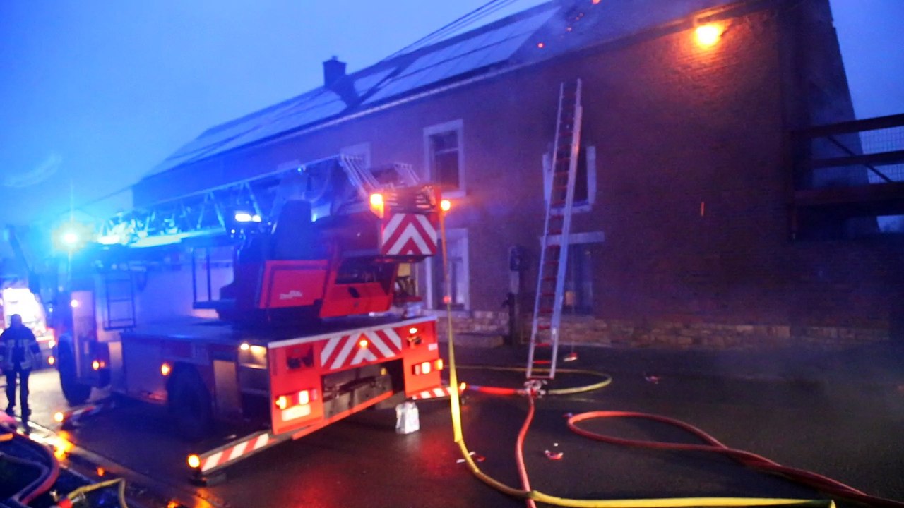 Incendie à Courrière