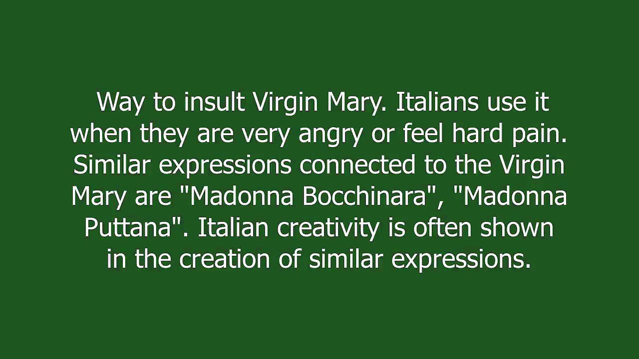 porca madonna meaning and pronunciation video Dailymotion