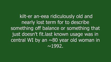 kilter annie meaning and pronunciation