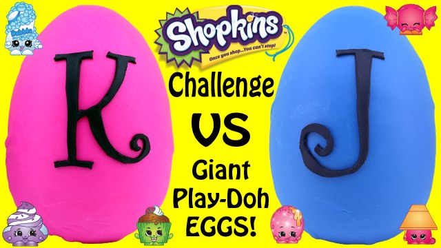 SHOPKINS CHALLENGE #6 - Giant Play Doh Surprise Eggs | Shopkins Baskets - Awesome Toys TV