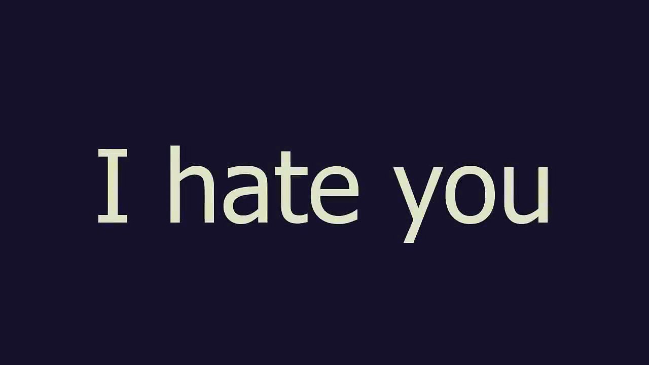 I hate you meaning and pronunciation