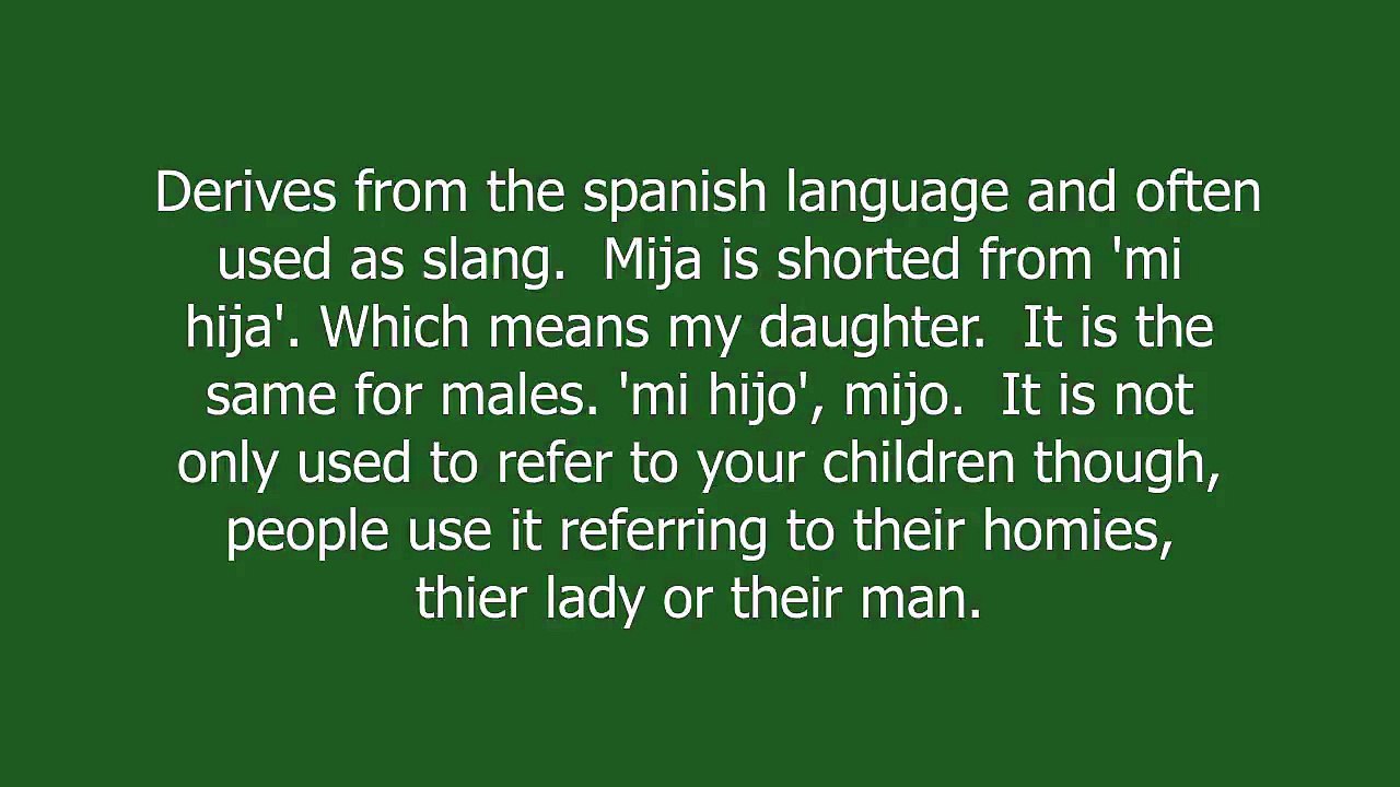 mija meaning and pronunciation