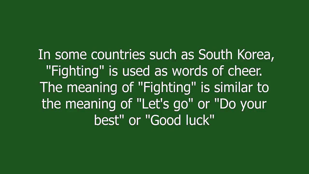 fighting meaning and pronunciation video Dailymotion