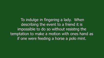 feed the horse meaning and pronunciation