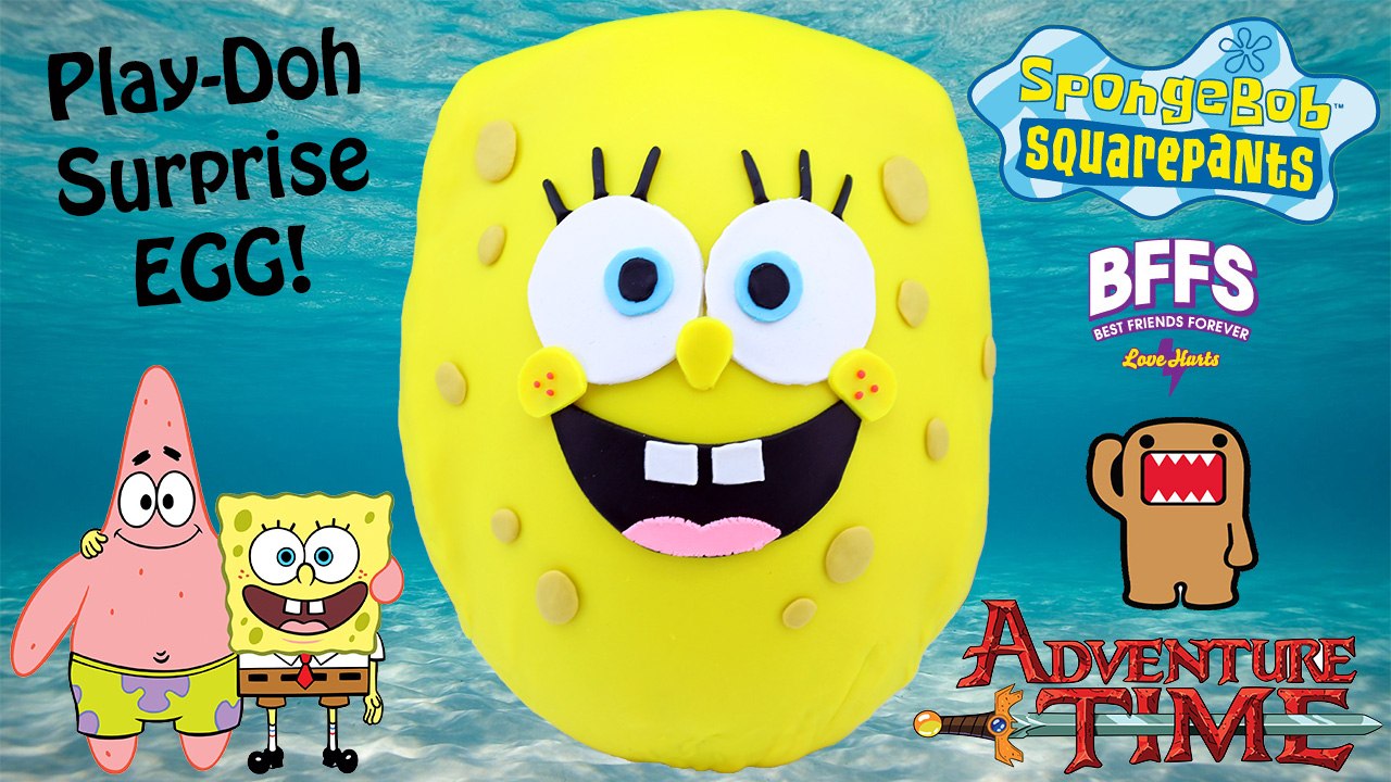 GIANT SpongeBob SquarePants Play Doh Surprise Egg | BFFs, SpongeBob Blind Bags, Domo