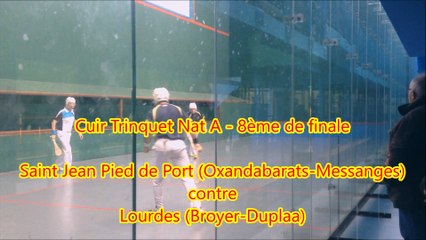 Saint Jean Pied de Port (Oxandabarats-Messanges) contre Lourdes (Broyer-Duplaa)