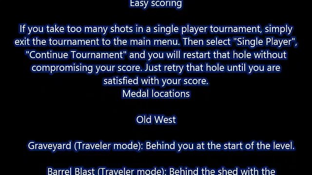 3D Ultra Minigolf Adventures Cheats and Hints, Achievements XBOX 360