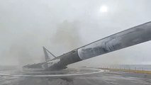 Moment SpaceX Falcon 9 rocket crashes and explodes during landing