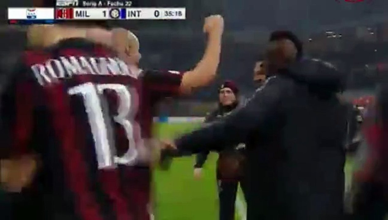 Alex SuperGoal 1-0  AC Milan vs Inter Milan 31.01.2016 HD
