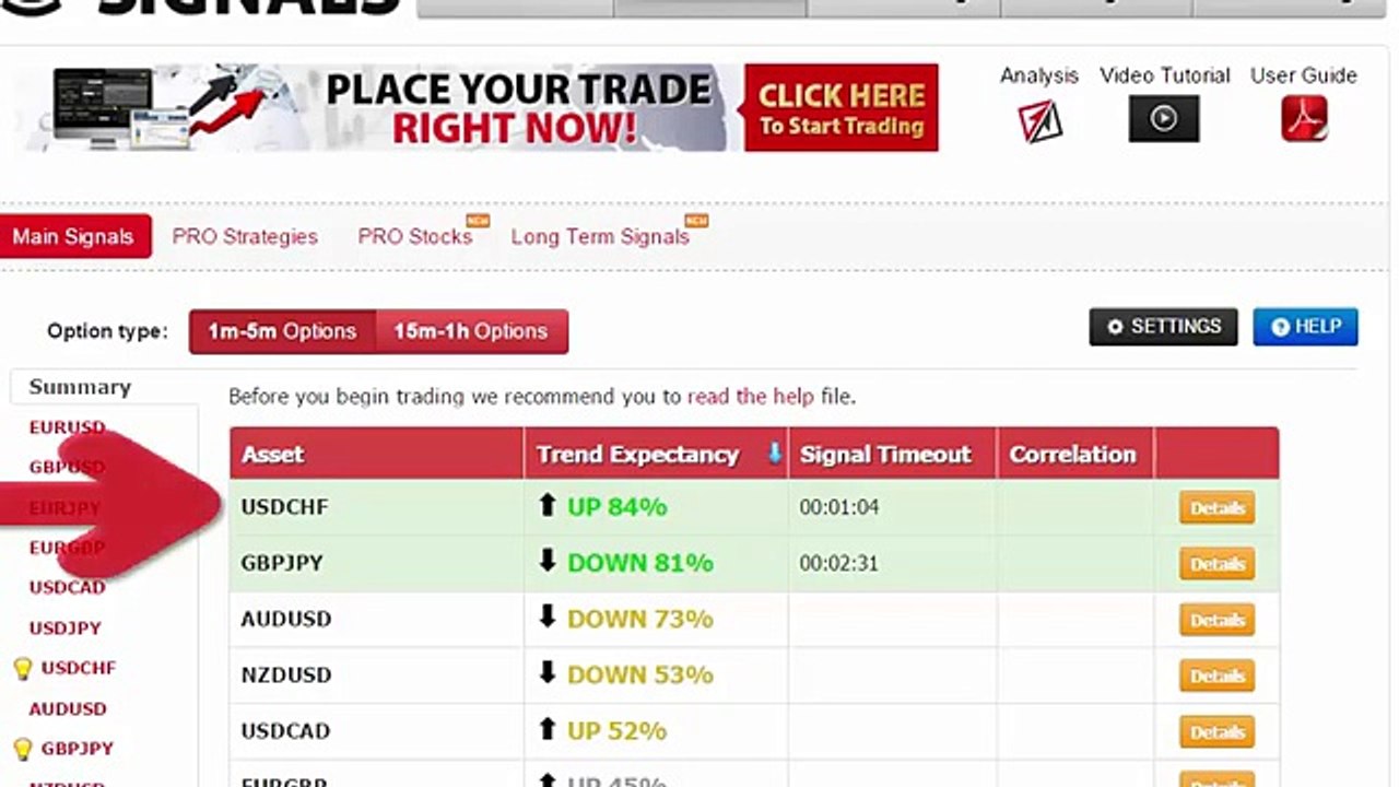 Auto Binary Signals (Main ABS) Video 3 Live Trading - January 7th 2016