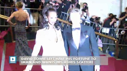 David Bowie Left Half His Fortune to Iman and Wants His Ashes Scattere