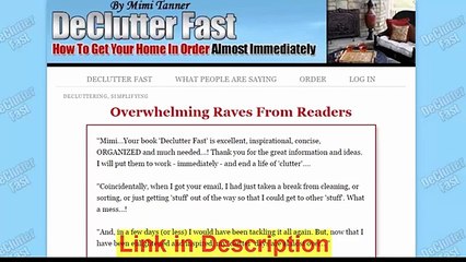 Declutter Fast Review - How To Get Your Home In Order Almost Immediately