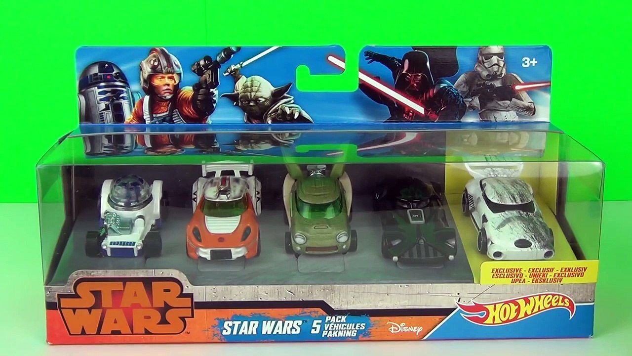 Hot Wheels DISNEY STAR WARS Exclusive 5 Cars Pack With Spongebob & Patrick + Play Doh & Trash Pack