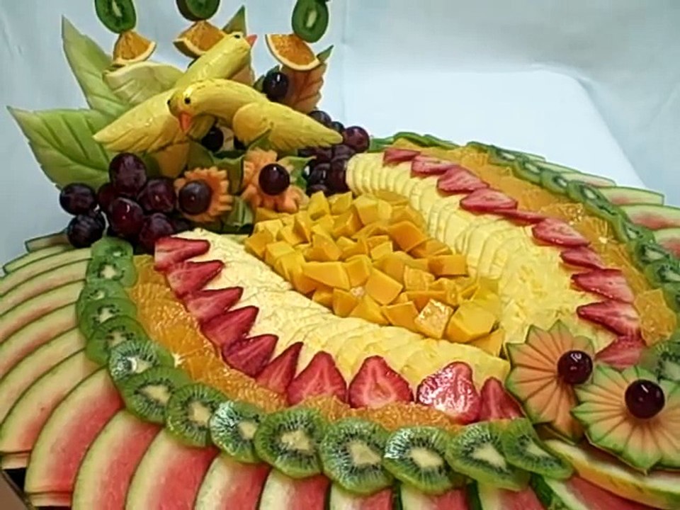 Fruit Tray with Birds
