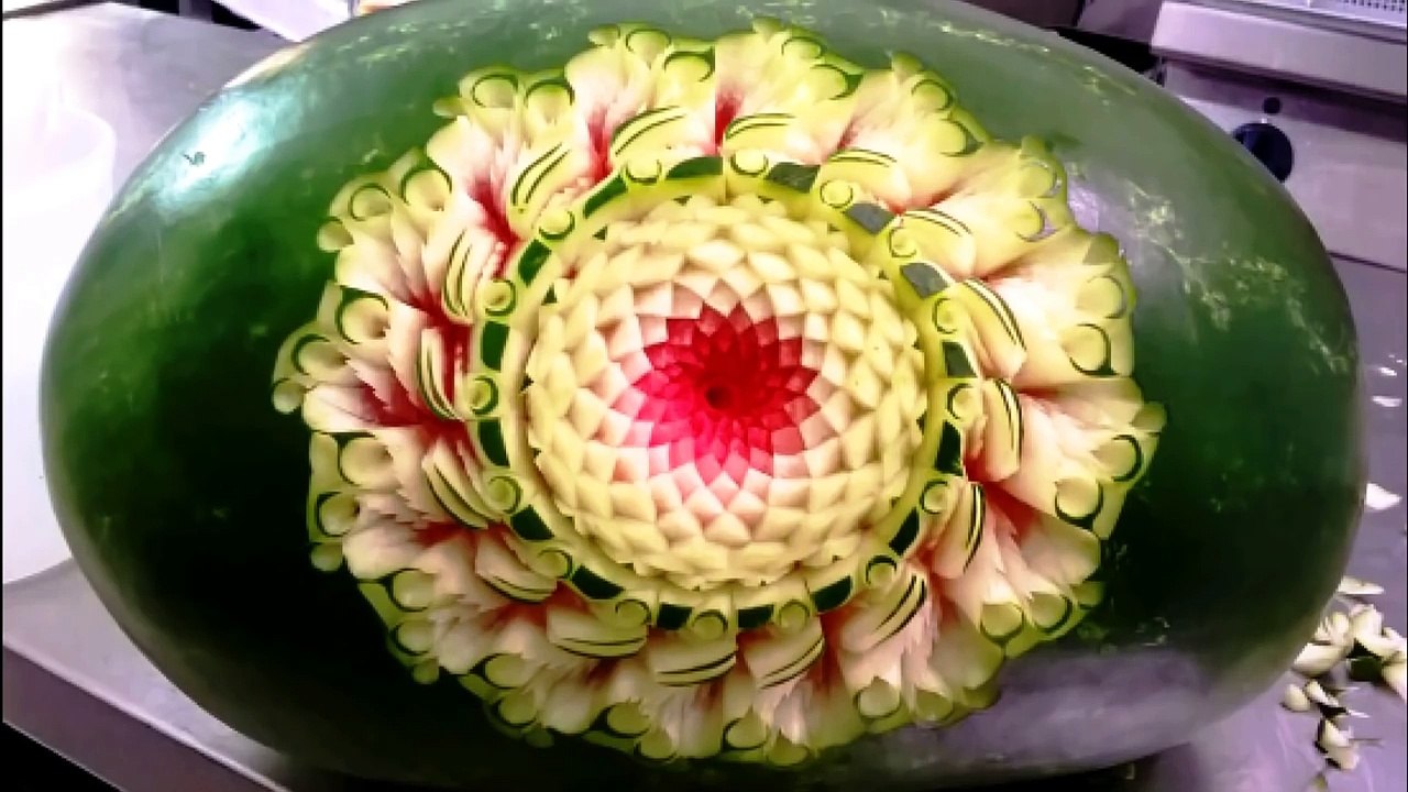 BEST WATERMELON CARVING_ anguria intagliata fruit carving