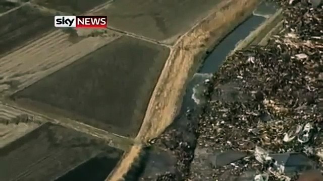 Most Unbelievable footage of Japanese Tsunami I have seen so far (taken from helicopter)