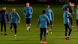 FCB training session: First training session of the year