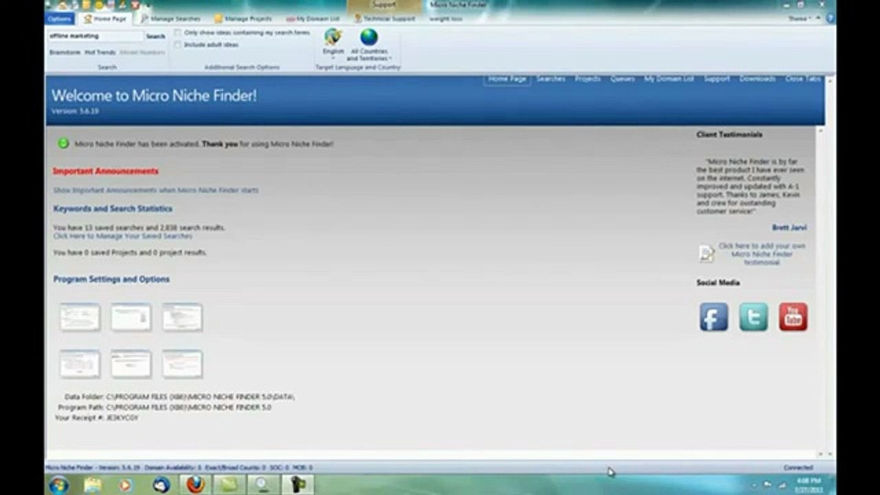 Micro Niche Finder Keyword Software Review - How it work Micro Niche Finder 5