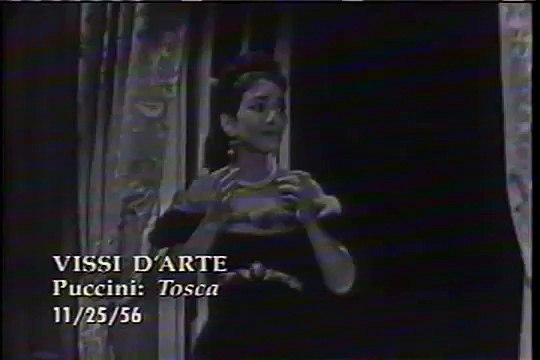 MARIA CALLAS sings Vissi Darte on November 25, 1956