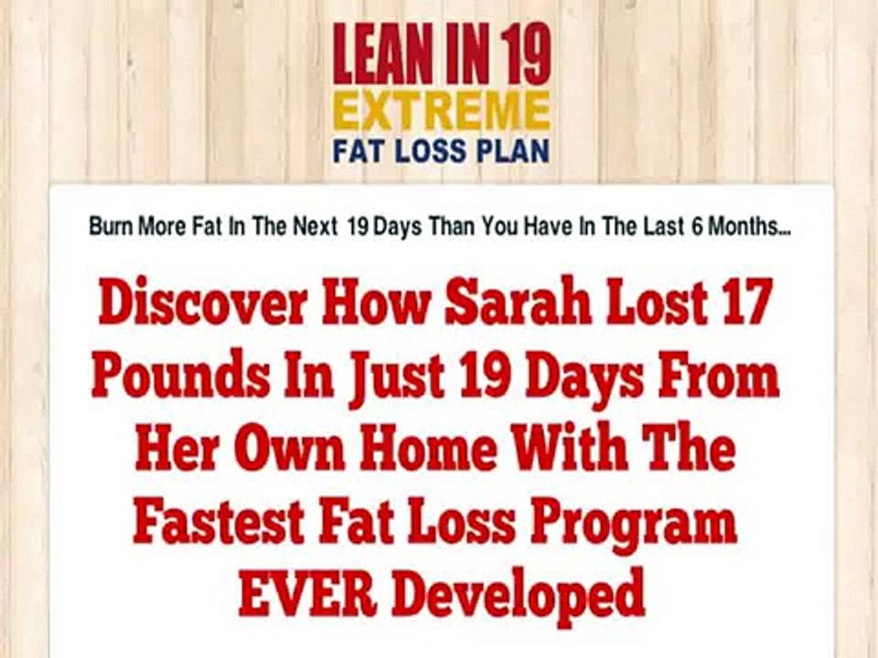 Lean In 19 - Extreme Fat Loss Plan