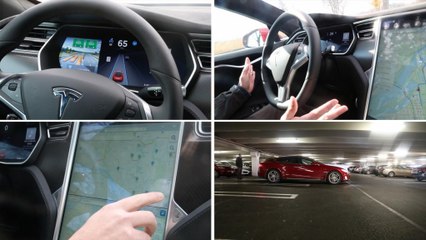 Take a ride with Tesla&apos;s new autopilot features