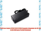 65W Acer Aspire 5715Z 5741Z 5745G Cargador Adaptador de CA 19V 3.42A 65W para Port?til Notebook