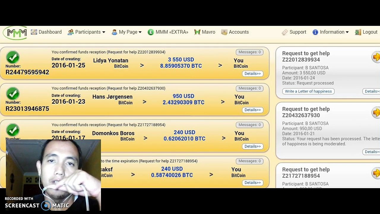 Testimonials MMM Pays 3550 USD