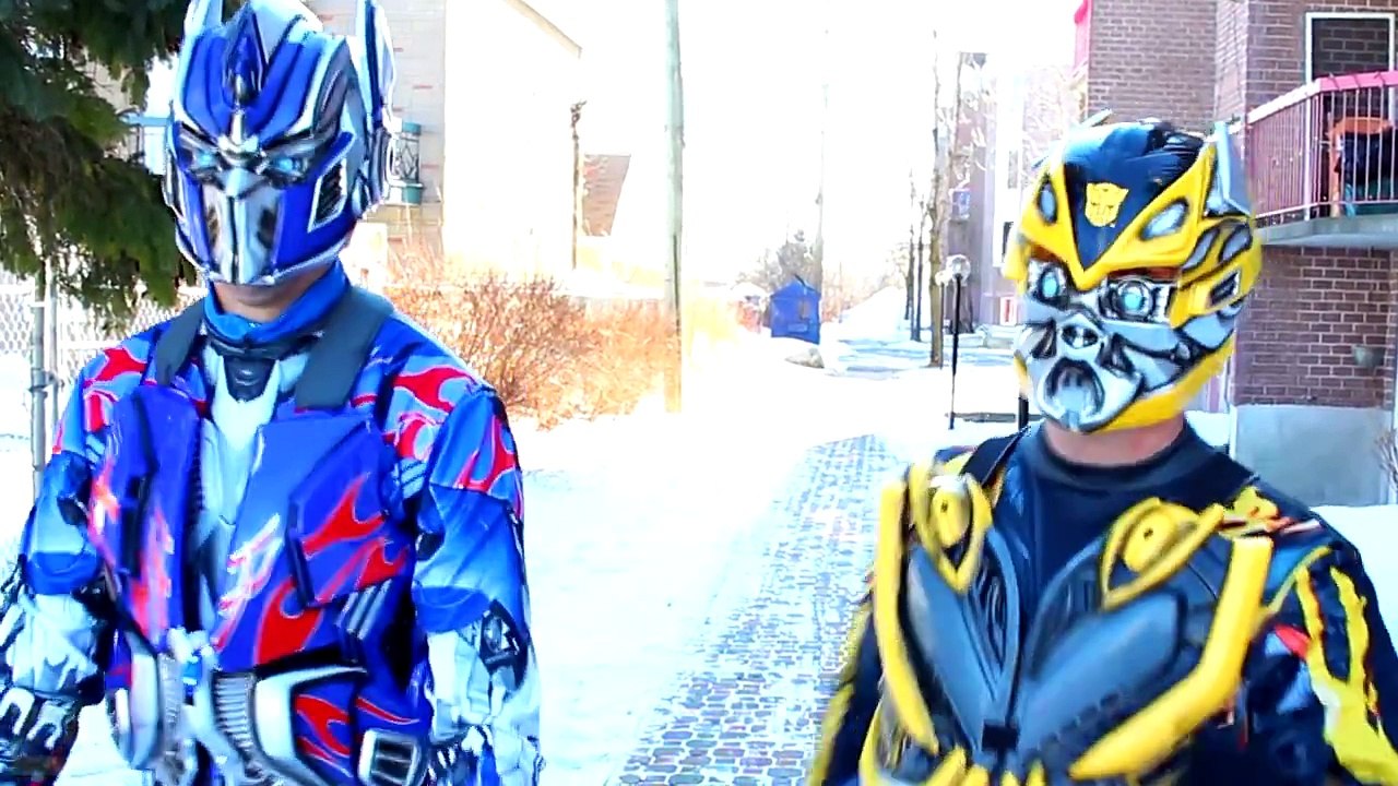 Spiderman vs Joker vs Frozen Elsa with TRANSFORMERS! Fun Superhero Movie in Real Life!