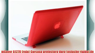 mCover A1278 (rojo) Carcasa protectora dura (estuche r?gido) de policarbonato para MacBook