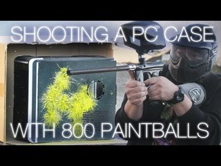 Thanks for 800K Subscribers! SHOOTING A PC CASE W/ PAINTBALLS