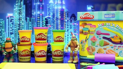 Teenage Mutant Ninja Turtles Play Doh Popsicle Tutorial of Raphael Donatello Play Doh Sweets