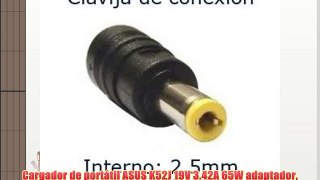 Cargador de port?til ASUS K52J 19V 3.42A 65W adaptador Ordenador Portatil transformador - Marca