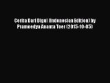 (PDF Download) Cerita Dari Digul (Indonesian Edition) by Pramoedya Ananta Toer (2015-10-05)