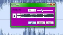 how the download wavepad sound editor and how to pitch a song with it